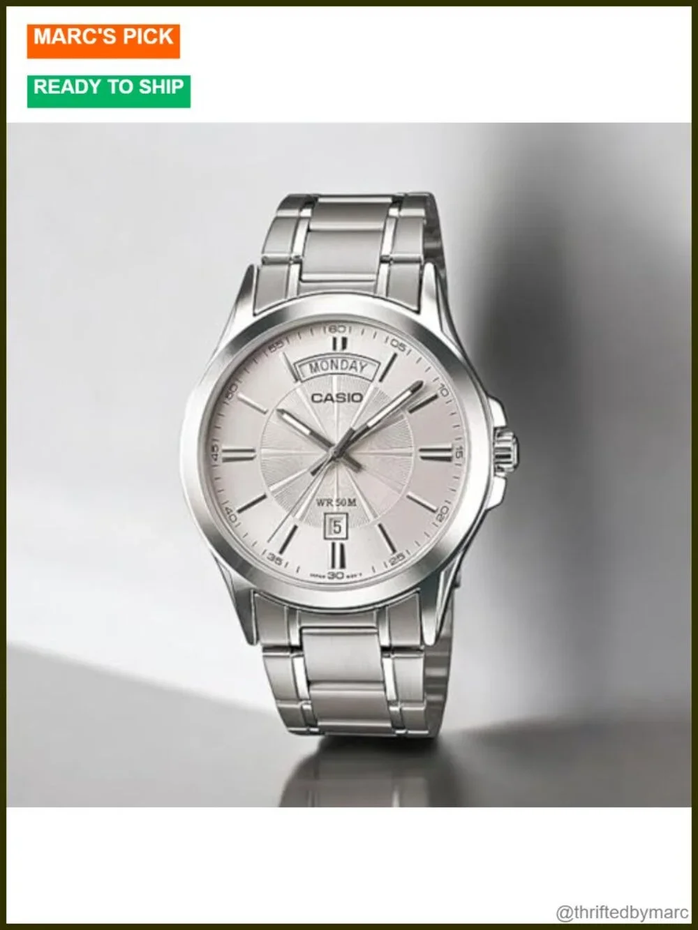 Men's Analog Quartz Classic Stainless Steel Bracelet Watch Day Date Display